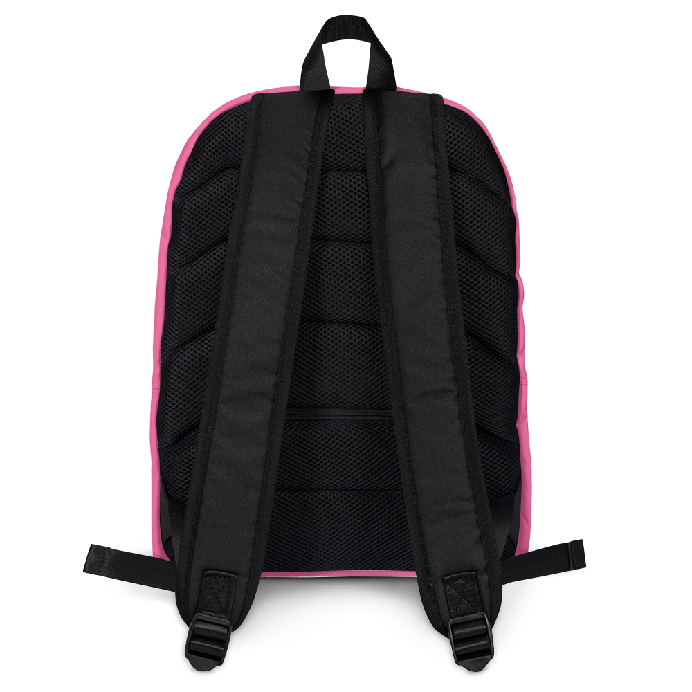 Michigan Upper Peninsula Standard Backpack (w/ UP Finland Flag Outline) | Hot Pink