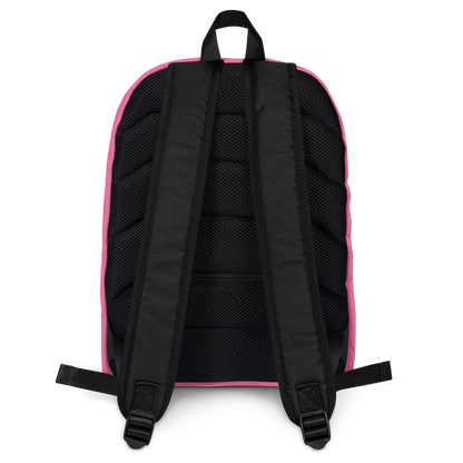 Michigan Upper Peninsula Standard Backpack (w/ UP Finland Flag Outline) | Hot Pink