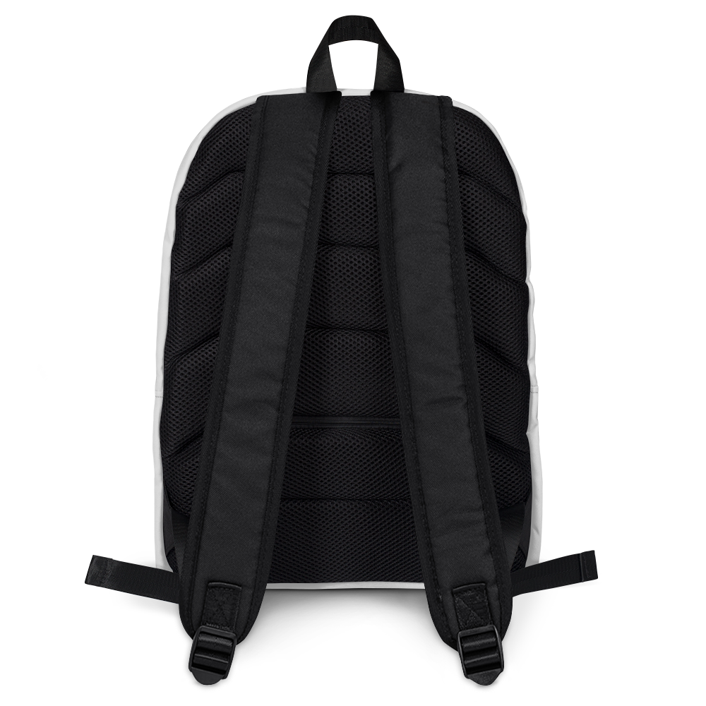 Michigan Upper Peninsula Standard Backpack (w/ Navy UP Outline) | Silver