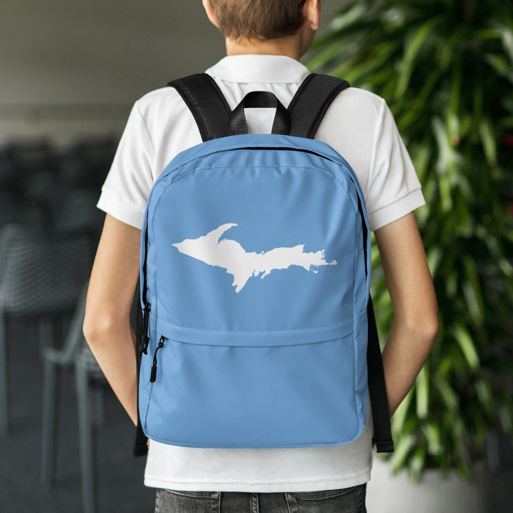 Michigan Upper Peninsula Standard Backpack (w/ UP Outline) | Lake Blue