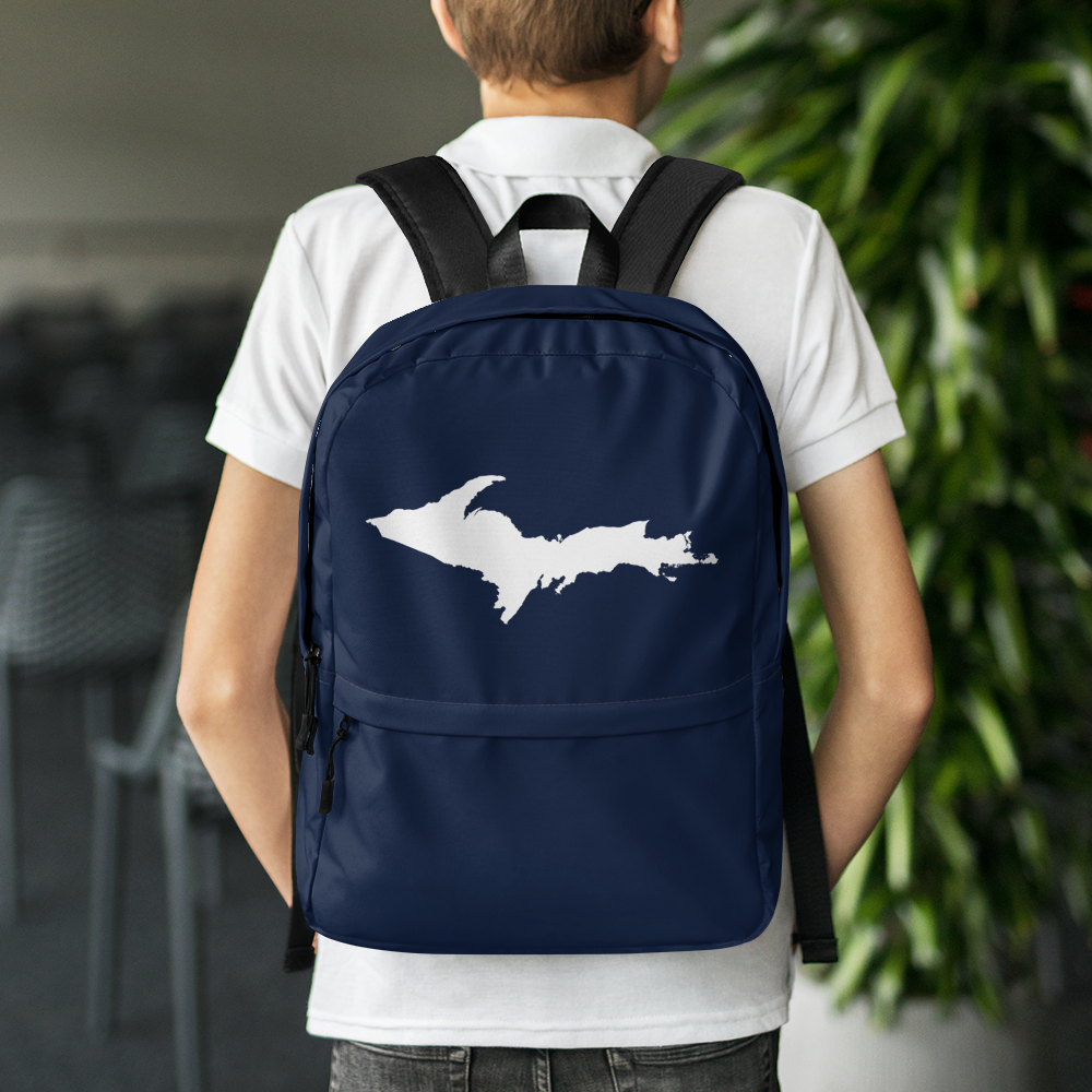 Michigan Upper Peninsula Standard Backpack (w/ UP Outline) | Navy