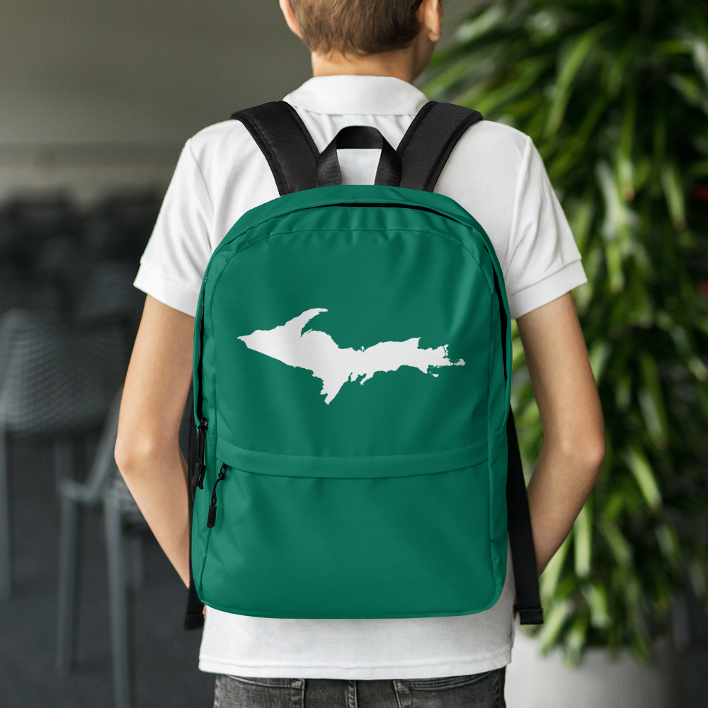 Michigan Upper Peninsula Standard Backpack (w/ UP Outline) | Emerald