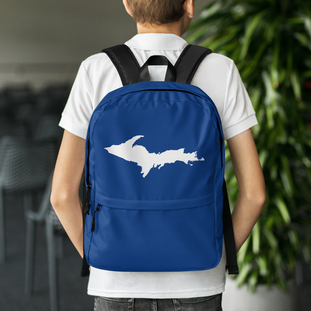 Michigan Upper Peninsula Standard Backpack (w/ UP Outline) | Blue