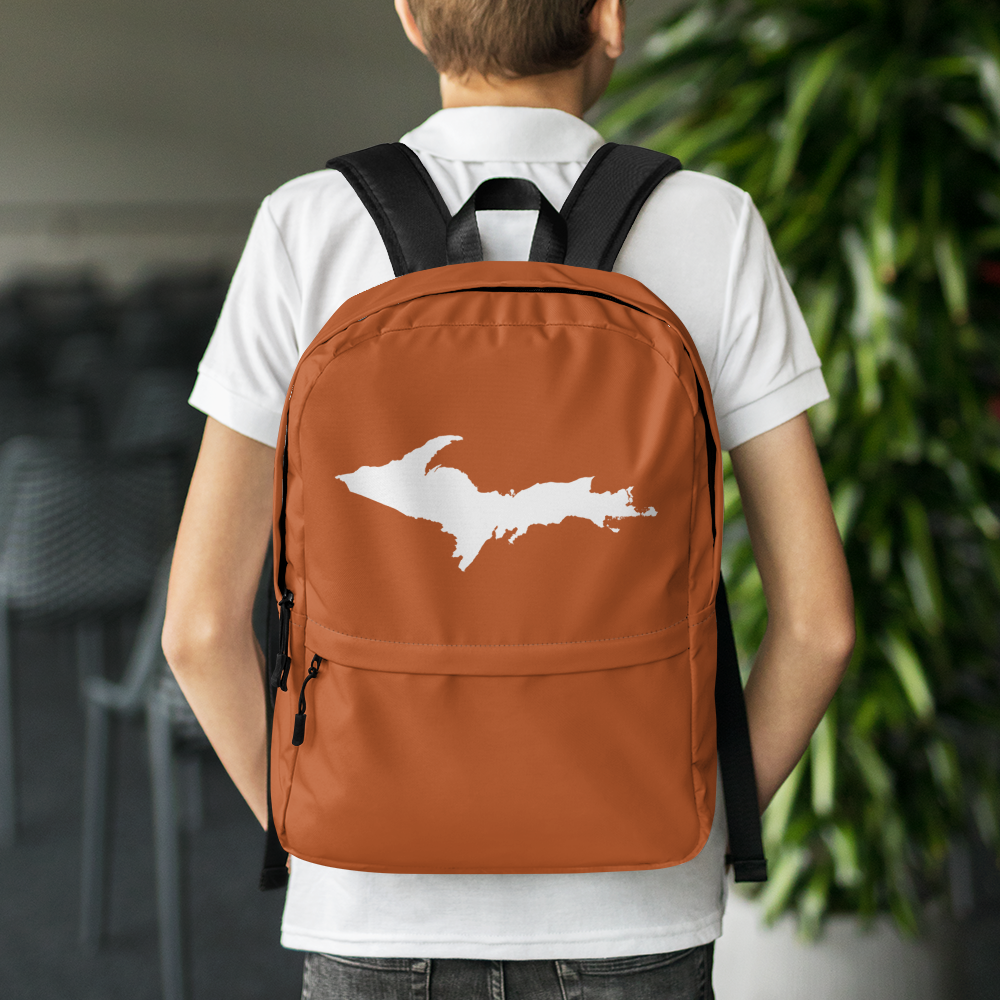 Michigan Upper Peninsula Standard Backpack (w/ UP Outline) | Burnt Orange