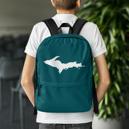 Michigan Upper Peninsula Standard Backpack (w/ UP Outline) | Teal