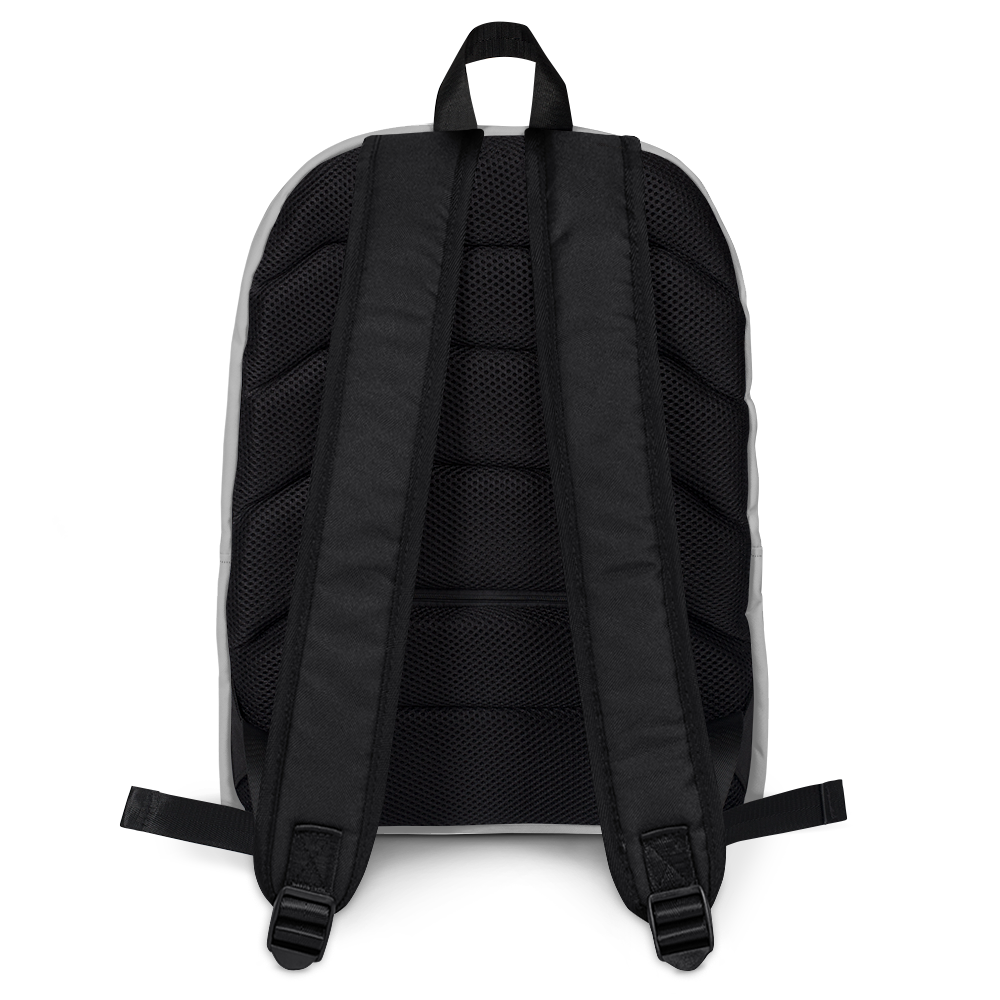 Michigan Upper Peninsula Standard Backpack (w/ Azure UP Outline) | Silver