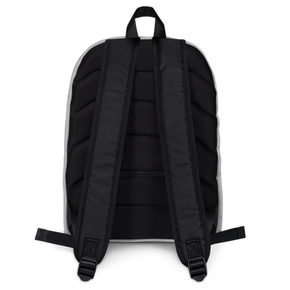 Michigan Upper Peninsula Standard Backpack (w/ Azure UP Outline) | Silver