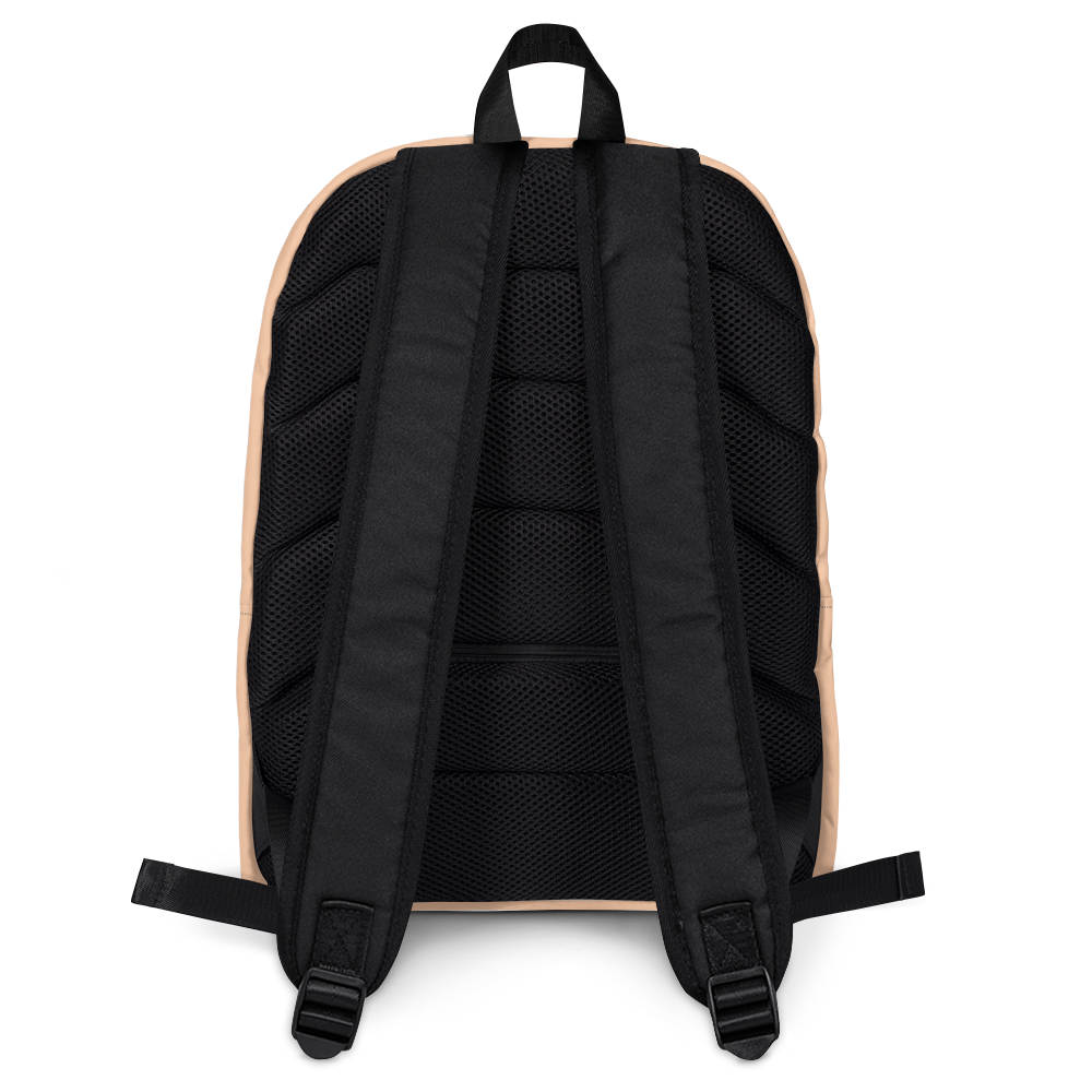 Michigan Upper Peninsula Standard Backpack (w/ Azure UP Outline) | Peach