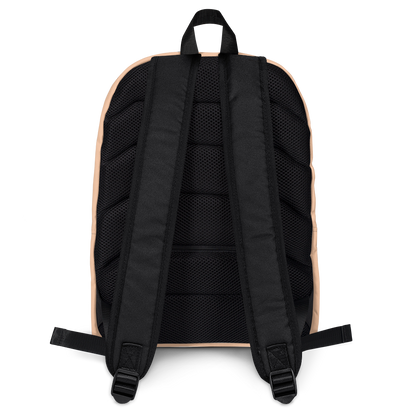 Michigan Upper Peninsula Standard Backpack (w/ Azure UP Outline) | Peach