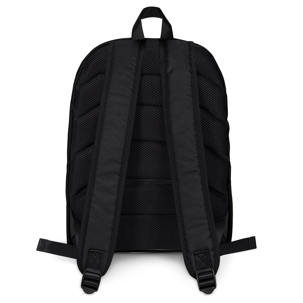 Michigan Upper Peninsula Standard Backpack (w/ Orange UP Outline) | Black