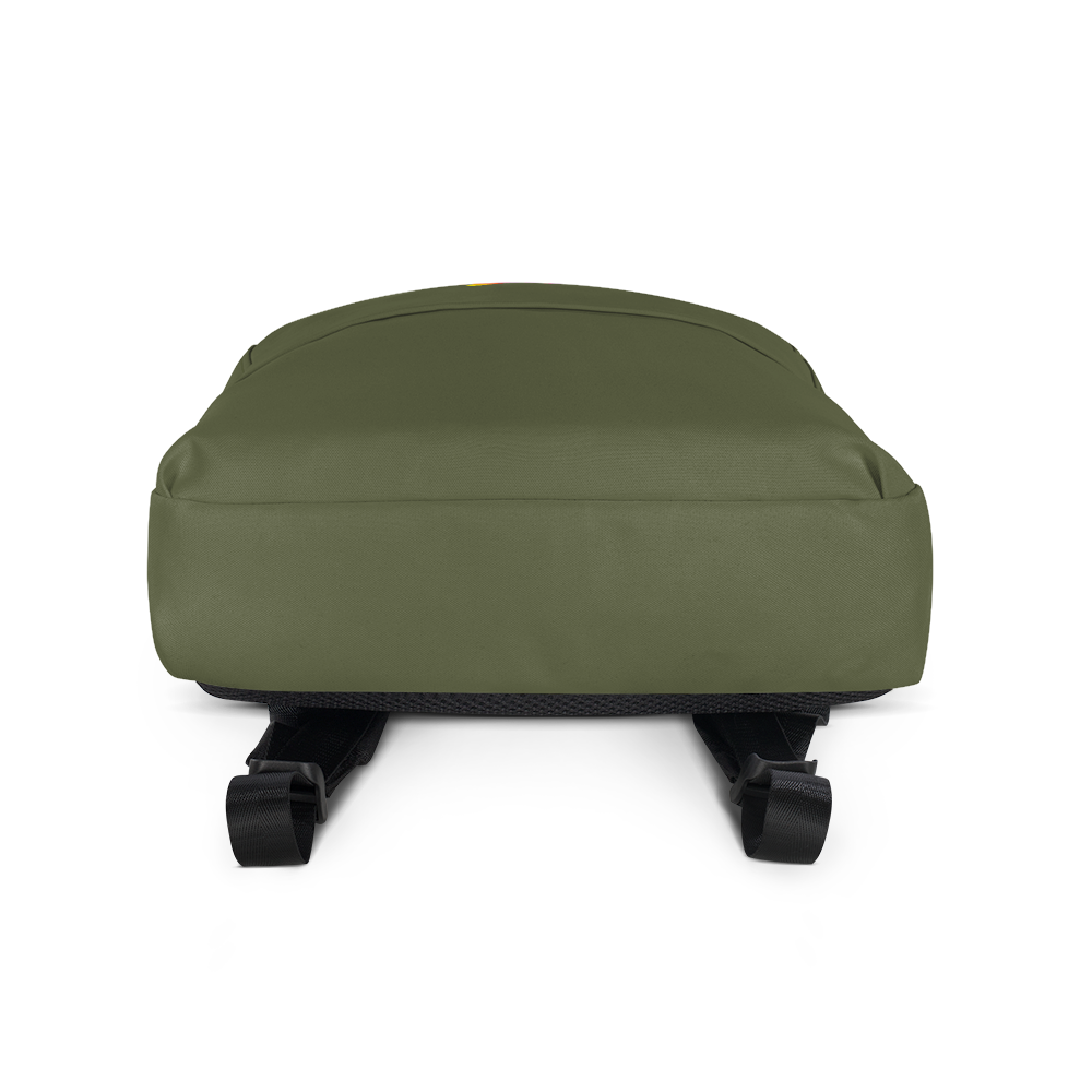 Michigan Upper Peninsula Standard Backpack (w/ UP Pride Flag Outline) | Army Green