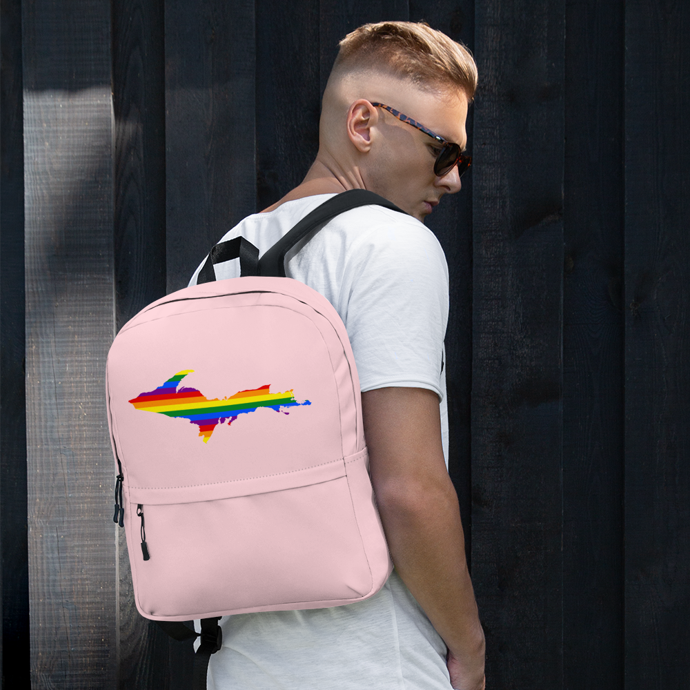 Michigan Upper Peninsula Standard Backpack (w/ UP Pride Flag Outline)