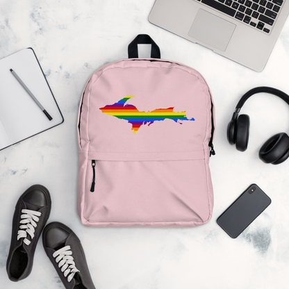 Michigan Upper Peninsula Standard Backpack (w/ UP Pride Flag Outline)