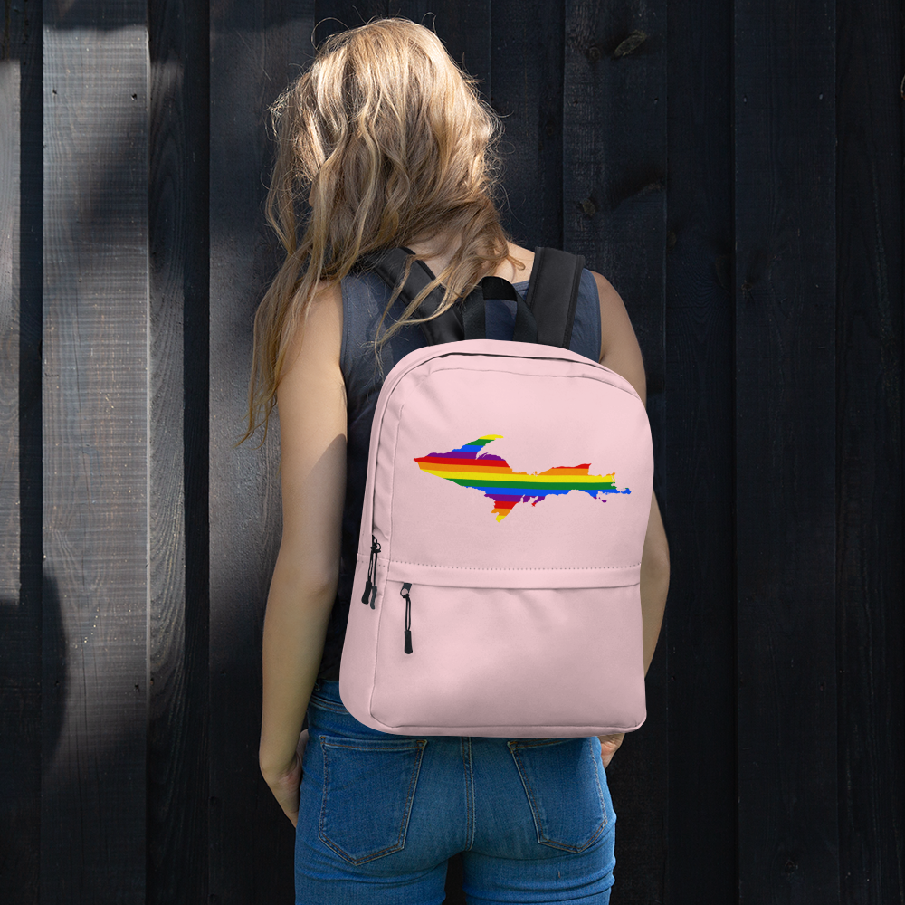 Michigan Upper Peninsula Standard Backpack (w/ UP Pride Flag Outline)