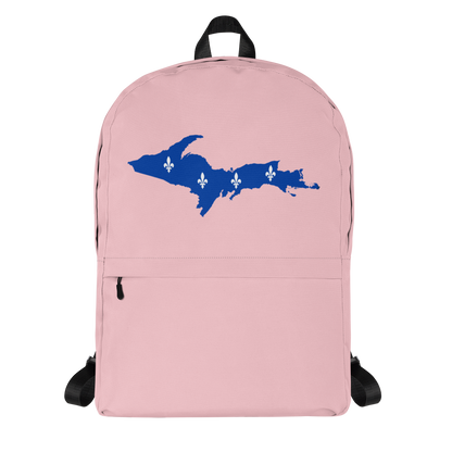 Michigan Upper Peninsula Standard Backpack (w/ UP Quebec Flag Outline) | Pink