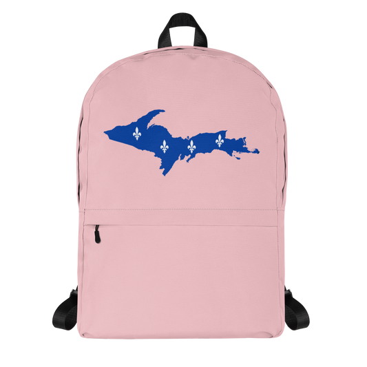 Michigan Upper Peninsula Standard Backpack (w/ UP Quebec Flag Outline) | Pink