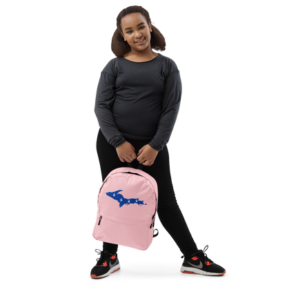 Michigan Upper Peninsula Standard Backpack (w/ UP Quebec Flag Outline) | Pink