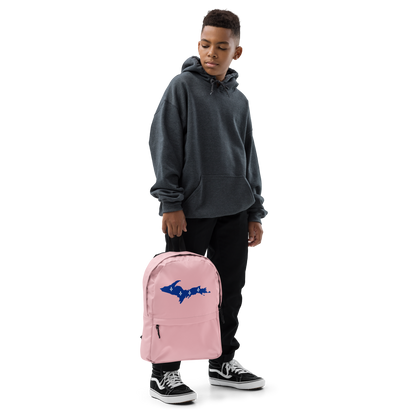 Michigan Upper Peninsula Standard Backpack (w/ UP Quebec Flag Outline) | Pink