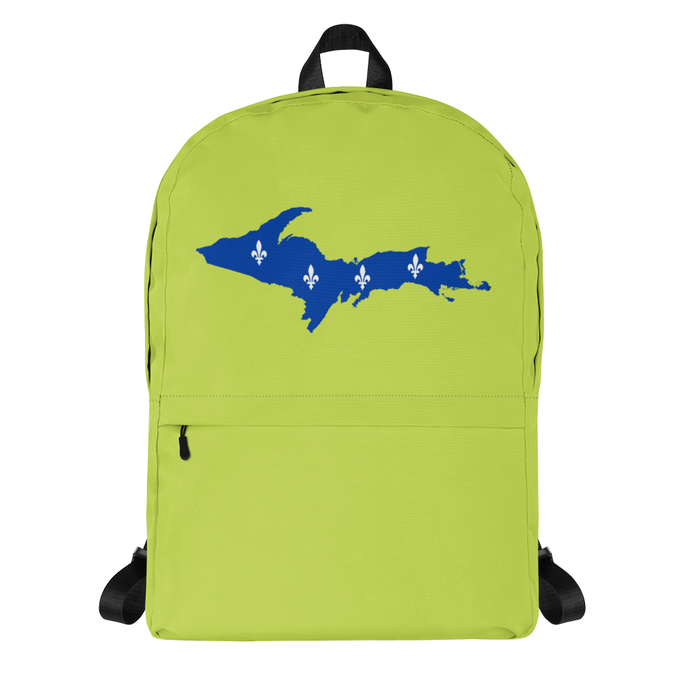 Michigan Upper Peninsula Standard Backpack (w/ UP Quebec Flag Outline) | Gooseberry Green