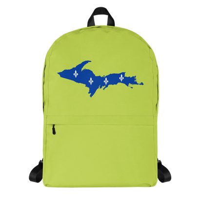 Michigan Upper Peninsula Standard Backpack (w/ UP Quebec Flag Outline) | Gooseberry Green