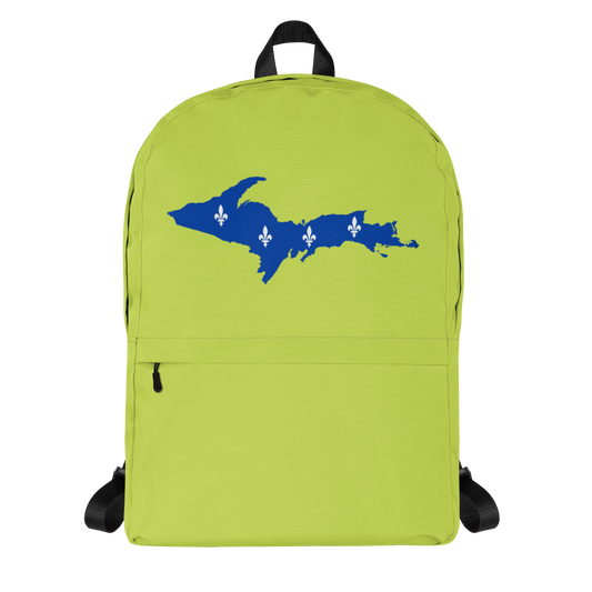 Michigan Upper Peninsula Standard Backpack (w/ UP Quebec Flag Outline) | Gooseberry Green