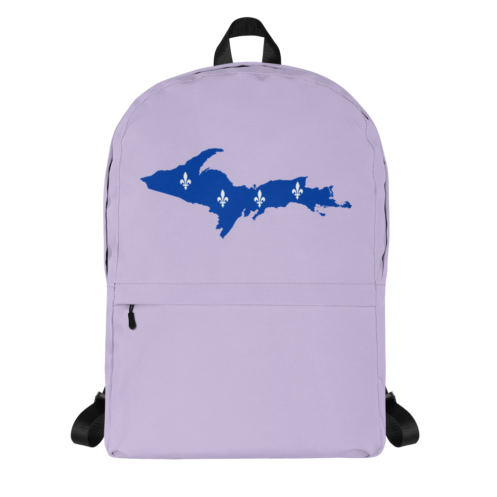 Michigan Upper Peninsula Standard Backpack (w/ UP Quebec Flag Outline) | Lavender