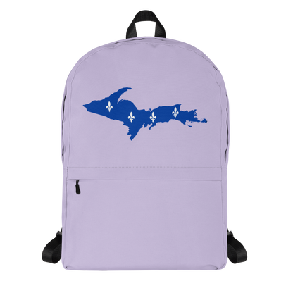 Michigan Upper Peninsula Standard Backpack (w/ UP Quebec Flag Outline) | Lavender