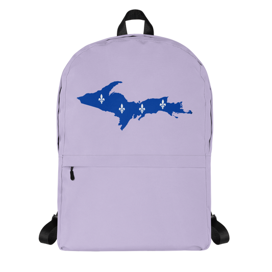 Michigan Upper Peninsula Standard Backpack (w/ UP Quebec Flag Outline) | Lavender