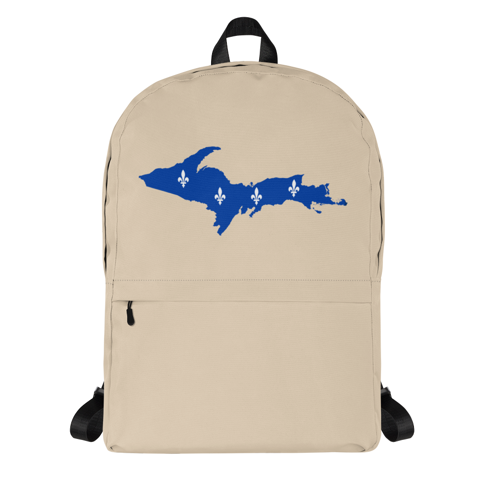 Michigan Upper Peninsula Standard Backpack (w/ UP Quebec Flag Outline) | Canvas Color