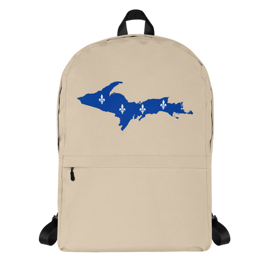 Michigan Upper Peninsula Standard Backpack (w/ UP Quebec Flag Outline) | Canvas Color