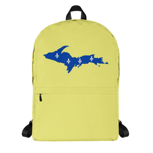 Michigan Upper Peninsula Standard Backpack (w/ UP Quebec Flag Outline) | Cherry Yellow