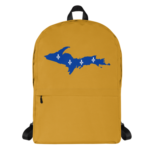 Michigan Upper Peninsula Standard Backpack (w/ UP Quebec Flag Outline) | Gold