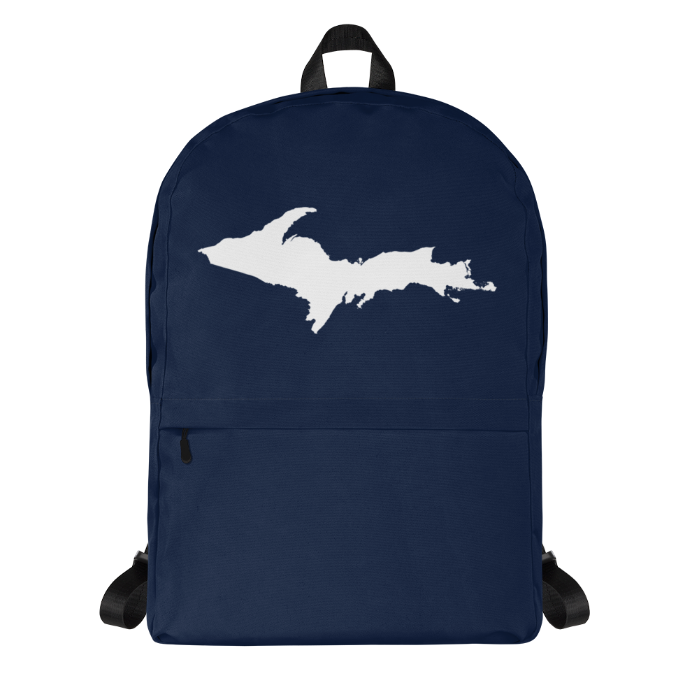 Michigan Upper Peninsula Standard Backpack (w/ UP Outline) | Navy