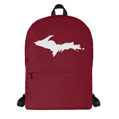 Michigan Upper Peninsula Standard Backpack (w/ UP Outline) | Burgundy