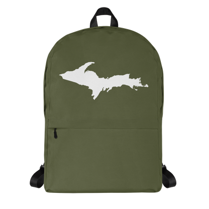 Michigan Upper Peninsula Standard Backpack (w/ UP Outline) | Army Green