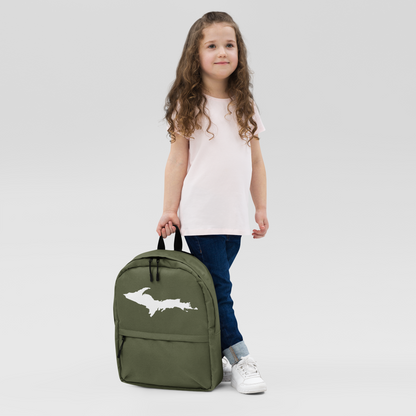 Michigan Upper Peninsula Standard Backpack (w/ UP Outline) | Army Green