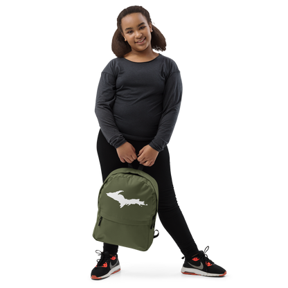 Michigan Upper Peninsula Standard Backpack (w/ UP Outline) | Army Green