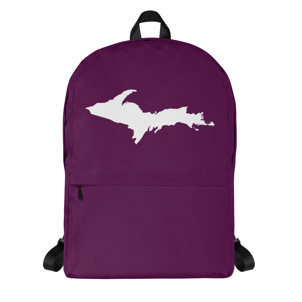 Michigan Upper Peninsula Standard Backpack (w/ UP Outline) | Plum