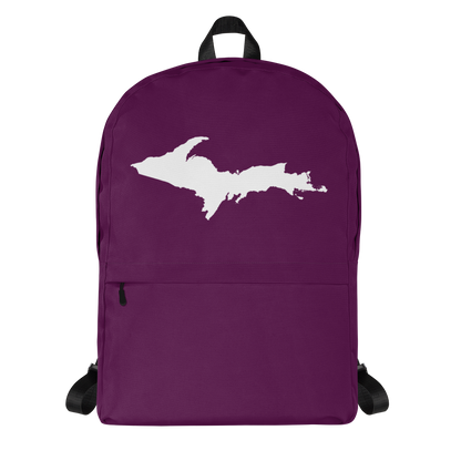 Michigan Upper Peninsula Standard Backpack (w/ UP Outline) | Plum