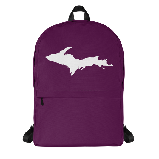 Michigan Upper Peninsula Standard Backpack (w/ UP Outline) | Plum