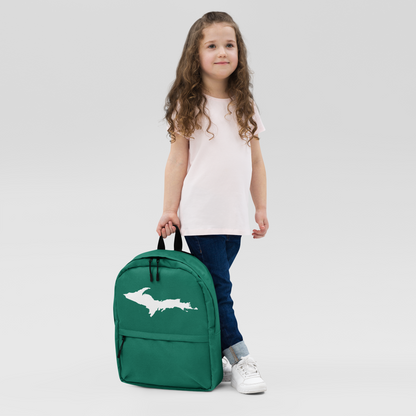 Michigan Upper Peninsula Standard Backpack (w/ UP Outline) | Emerald