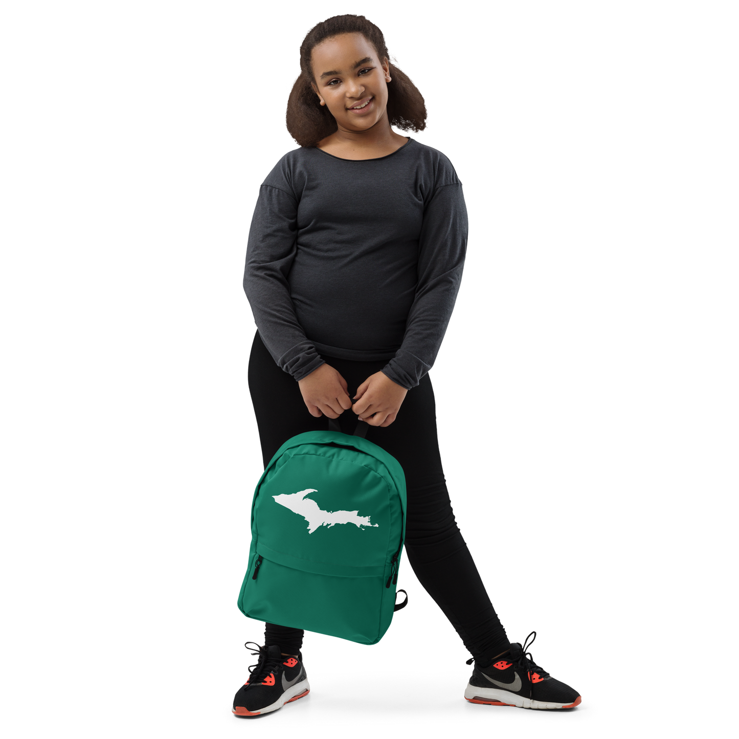 Michigan Upper Peninsula Standard Backpack (w/ UP Outline) | Emerald