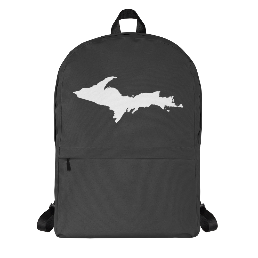 Michigan Upper Peninsula Standard Backpack (w/ UP Outline) | Charcoal