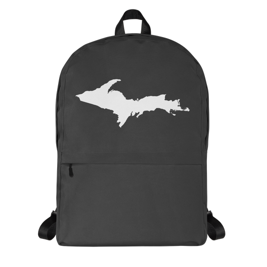 Michigan Upper Peninsula Standard Backpack (w/ UP Outline) | Charcoal