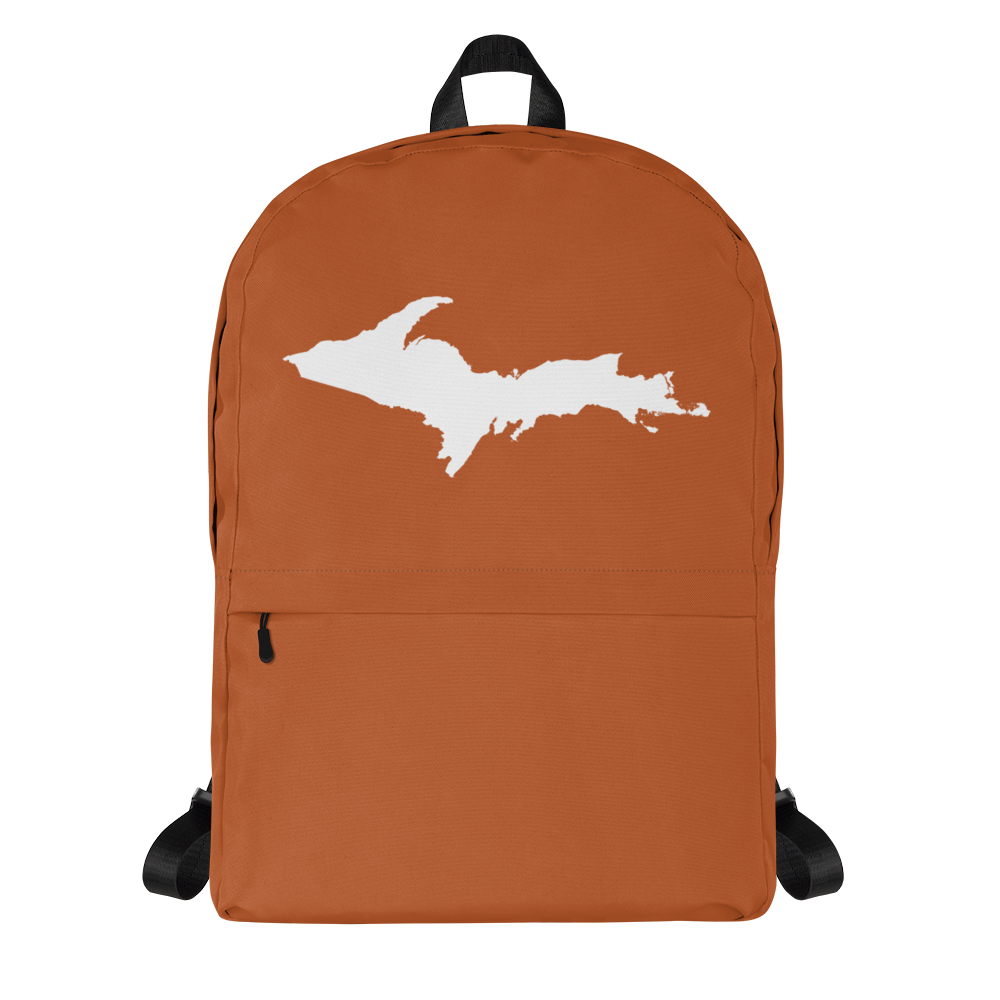 Michigan Upper Peninsula Standard Backpack (w/ UP Outline) | Burnt Orange