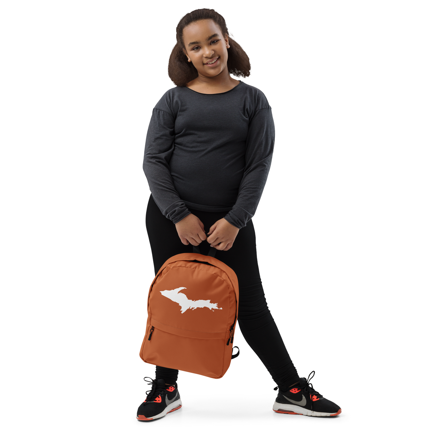 Michigan Upper Peninsula Standard Backpack (w/ UP Outline) | Burnt Orange