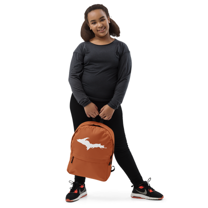 Michigan Upper Peninsula Standard Backpack (w/ UP Outline) | Burnt Orange