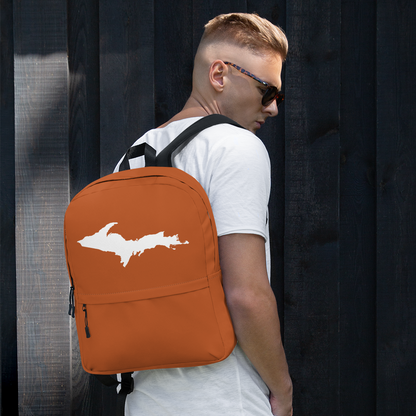 Michigan Upper Peninsula Standard Backpack (w/ UP Outline) | Burnt Orange