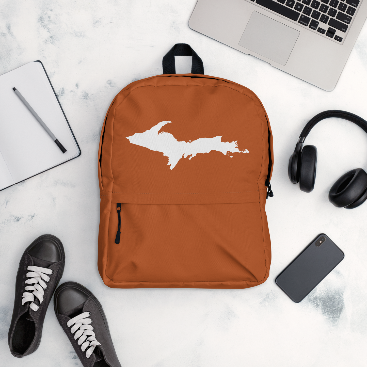 Michigan Upper Peninsula Standard Backpack (w/ UP Outline) | Burnt Orange