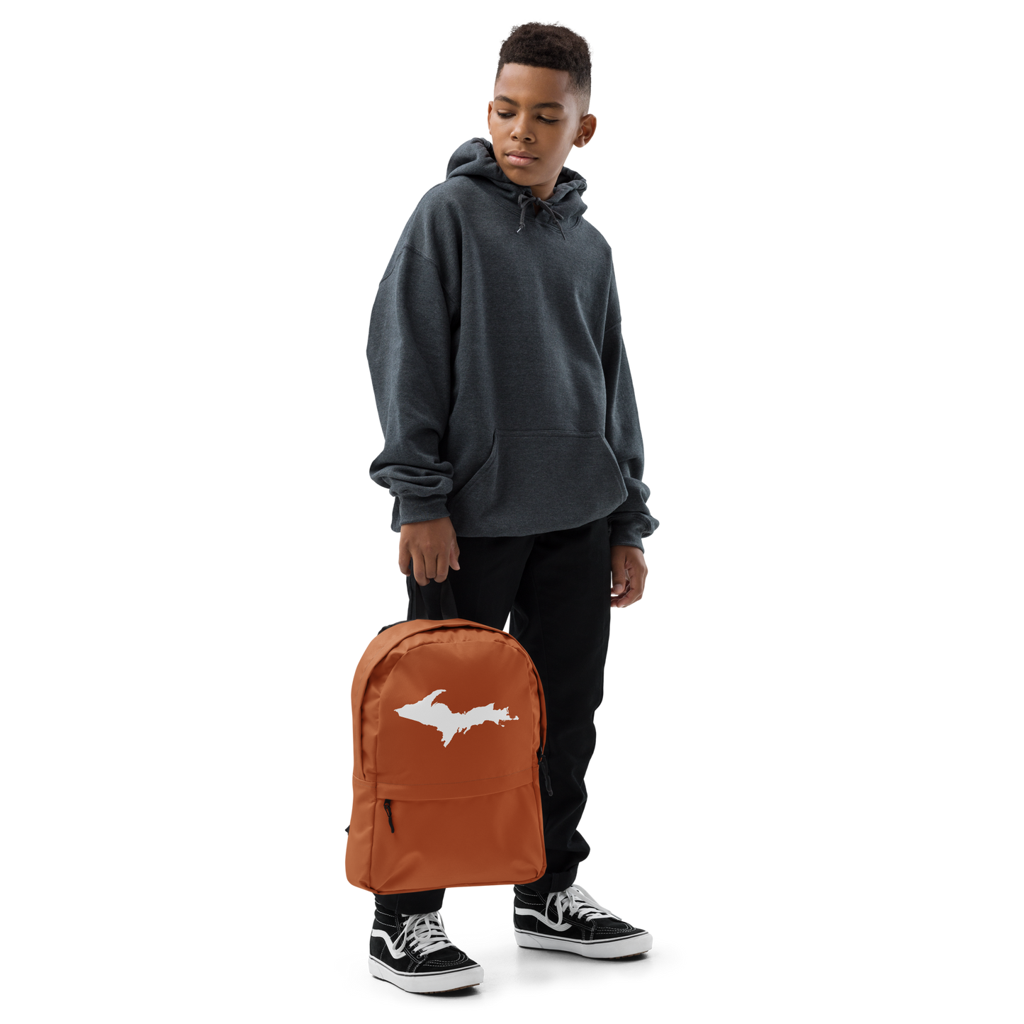 Michigan Upper Peninsula Standard Backpack (w/ UP Outline) | Burnt Orange